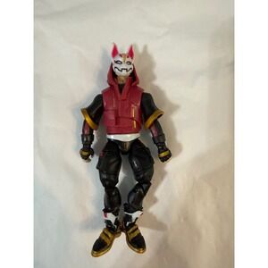 Fortnite Drift Action Figure Kitsune Mask Red Hooded 4 Inch Articulated Toy